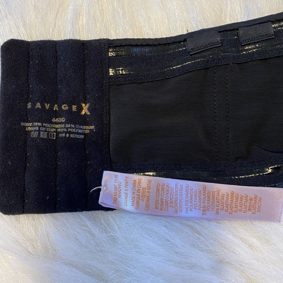 Savage‎ X Fenty Bra Womens Size 44DD Black Lightly Lined Strapless Underwire - Picture 7 of 7